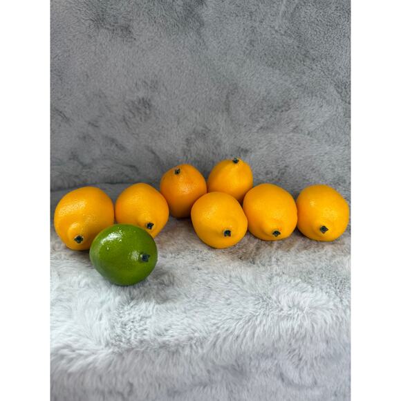 Realistic Plastic Lemons & Lime Lot – Faux Fruit Kitchen Decor, Photo Props - Picture 4 of 4